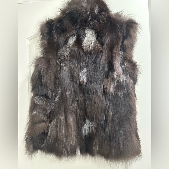 Authentic ADRIENNE LANDAU real FOX fur Vest size S - Picture 2 of 6